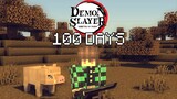I Played Minecraft Demon Slayer For 100 DAYS… This Is What Happened
