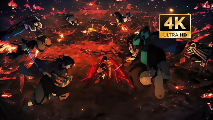 【𝟒𝐊𝟔𝟎𝐅𝐏𝐒】The budget explodes! Super exciting fighting scenes! Rock Pillar vs. Muzan! Everyone enters