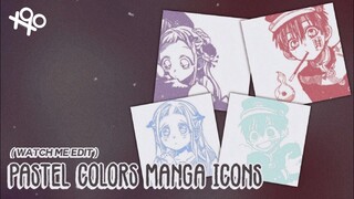 ✼:♡*ﾟ✿ pastel color manga icons - watch me edit | xoxoxantzu