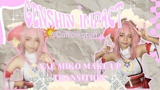 YAE MIKO GENSHIN IMPACT COSPLAY| MAKE UP TRANSITIONS PART 1