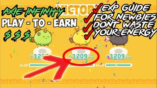 AXIE INFINITY - EXP GUIDE ON HOW TO LVL UP FASTER!