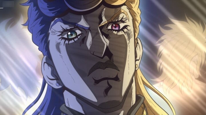 When the priest is arriving in heaven he meets Giorno Giovanna