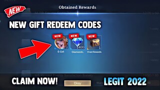 5X NEW GIFT REDEEM CODE SKIN AND DIAMONDS + CHEST REWARDS! LEGIT! (CLAIM NOW!) | MOBILE LEGENDS 2022