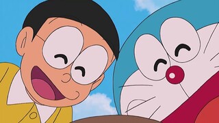 Doraemon: Nobita used a treasure hunting machine to search for treasure, but he didn't find the trea