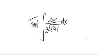 integral Find ∫ 2x/(x^2+1)^(1/3) dx