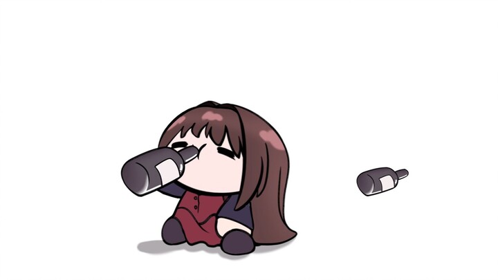 อาโอซากิ อาโอโกะ ดื่มเครื่องดื่มด้วยสีหน้ามึนเมา ~ [FGO]