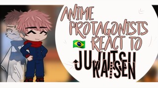 •Anime Protagonits React To Jujutsu Kaisen• ||Itadori/Sukuna,Megumi,Gojo,Nobara|| Part 2/8
