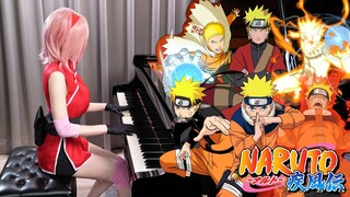 NARUTO SAD & PASSIONATE THEME PIANO MEDLEY ✨2,100,000 Subscribers Special✨Ru's Piano