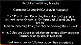 Acidbite The Editing Formula