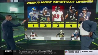 NFL LIVE | Ryan Clark and Damien Woody "heated debate" Week 5: Most important linemen?