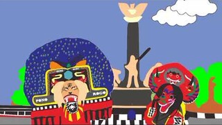 KARTUN, BARONGAN DAN REOG PONOROGO DI TUGU PANCASILA