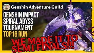 ABYSS TOURNAMENT TOP 16 RUN (WE MAKE IT TO SEMI FINAL) Genshin impact