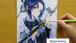 [Gambar]Demon Slayer: Kochou Shinobu Dengan Pensil Warna