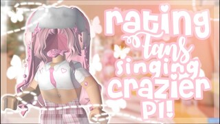 Rating Fans singing "CRAZIER" P1! | Roblox Tiktok Trend | Niixxcco