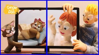 Only one TV - Ginger Cat 3S - Cat Cartoon Movie