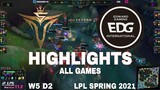 Highlight V5 vs EDG (All Game) LPL Mùa Xuân 2021 | LPL Spring 2021 | Victory Five vs Edward Gaming