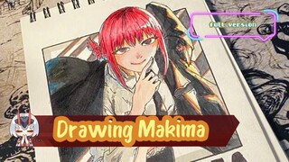 Drawing Makima ChainsawMan || Full color drawing