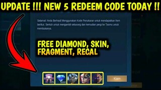 KODE REDEEM CODE ML LATEST TODAY, FREE DIAMOND, SKIN, FRAGMENT, N OTHER MOBILE LEGEND