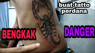 #pembuatantatto || perdana buat TATTO langsung ditempat EKSTRIM || black and grey tattoo