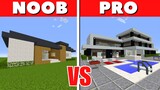 NOOB vs PRO: MODERN HOUSE BUILD CHALLENGE | Minecraft PE