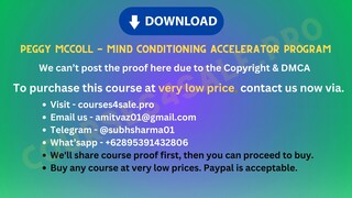 [courses4sale.pro]Peggy McColl - Mind Conditioning Accelerator Program