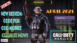 Call Of Duty Mobile New Redeem Code | CODM Redeem Code | April 2021