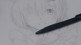 draw rem [ inori minase] PT 1 from anime: zero starting life in another world