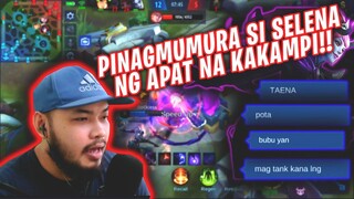 UMPISA PALANG PINAGMUMURA NA AGAD SI SELENA | SELENA MAPHACK #10 | MOBILE LEGENDS