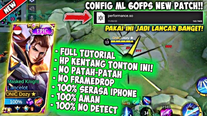 UPDATE❗CONFIG ML ANTI LAG 60 FPS SUPER PERFORMANCE | SERASA IPHONE + PING BOOSTER - PATCH SANRIO 🔥