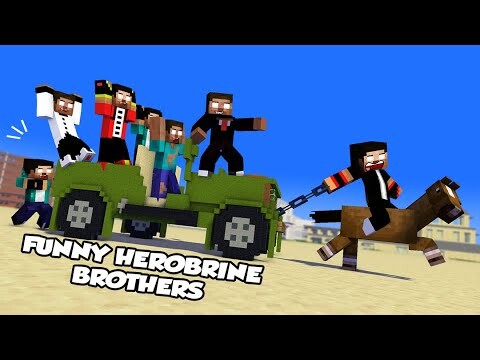 Monster School : All Herobrine Brothers Funny Episode | Top Funny Video 2022 - Minecraft Animations