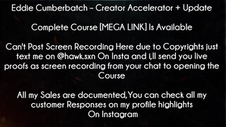 Eddie Cumberbatch Course Creator Accelerator + Update  download