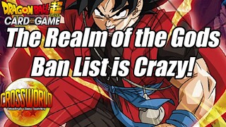 The Realm of the Gods Ban List is Crazy! - Dragon Ball Super Card Game