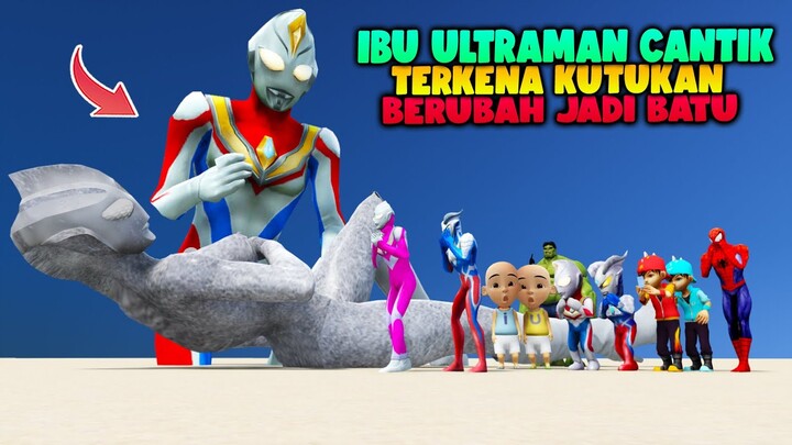 IBU ULTRAMAN CANTIK DIKUTUK MENJADI BATU, ULTRAMAN DYNA DAN UPIN IPIN KAGET - GTA 5 ULTRAMAN