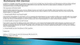 Richmond Hill Dentist