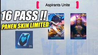 KLAIM 16 TIKET ASPIRANTS PHASE 2! DIJAMIM PANEN SKIN EPIC LIMITED GAES! | MOBILE LEGENDS