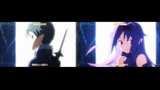 "Keberanian" - Perbandingan sinkronisasi Sword Art Online 2 OP2&3 (sangat tersinkronisasi)