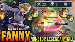 23 Kills!! Fanny Nonstop Legendary Kills - Build Top 1 Global Fanny ~ MLBB