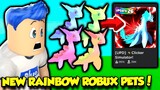 I HATCHED TONS OF RAINBOW ROBUX PETS IN CLICKER SIMULATOR CORAL ISLAND UPDATE!
