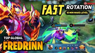 FAST ROTATION! Fredrinn Best Build 2023 [ Fredrinn Top Global Gameplay ] By Pikoko - MLBB