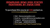 [Download Now] High Status Mentoring by Owen Cook