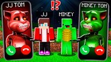JJ Creepy Talking TOM vs Mikey Talking TOM CALLING at 3am to MIKEY and JJ ! - in Minecraft Maizen