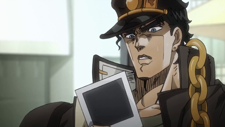 Jotaro sau khi tìm hiểu về anime chuyển thể Stone Sea