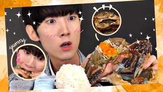 螃蟹生吃也是如此美味？！今日份美食韩国传统酱蟹！