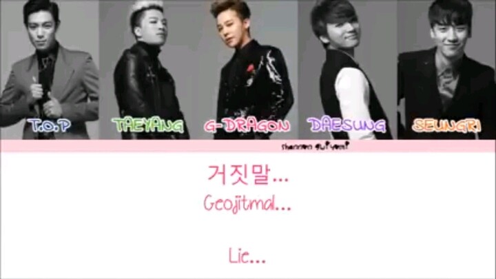 Lies - BigBang Lyrics [Eng.Viet Sub] 거짓말 - 빅뱅
