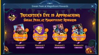 HOW TO CLAIM MORE PERMANENT SKIN - TRICKSTER'S EVENT | MOBILE LEGENDS | ESMERALDA POISON VINE