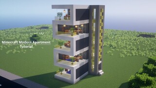 Modern Apartment - Tutorial build (Minecraft 1.16)