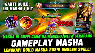 MASHA GANTI ITEM❗TUTORIAL MAIN MASHA BUFF + BUILD MASHA TERSAKIT 2024❗GAMEPLAY MASHA PATCH TERBARU