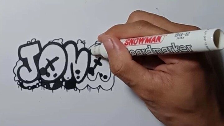 Drawing grafity name Jonathan