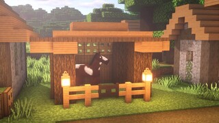 I built a stable for the villagers in MINECRAFT