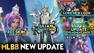 ODETTE FREE SP SKIN | FRAGMENT SHOP MARCH | JULIAN NEW CONCEPT - Mobile Legends #whatsnext